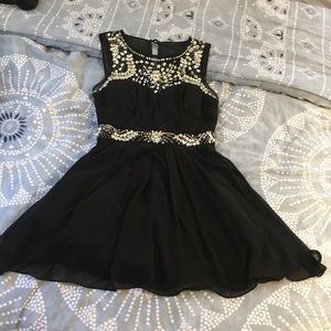 Black rhinestone Windsor dress